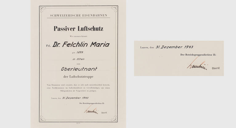 Urkunde für Dr. Maria Felchlin